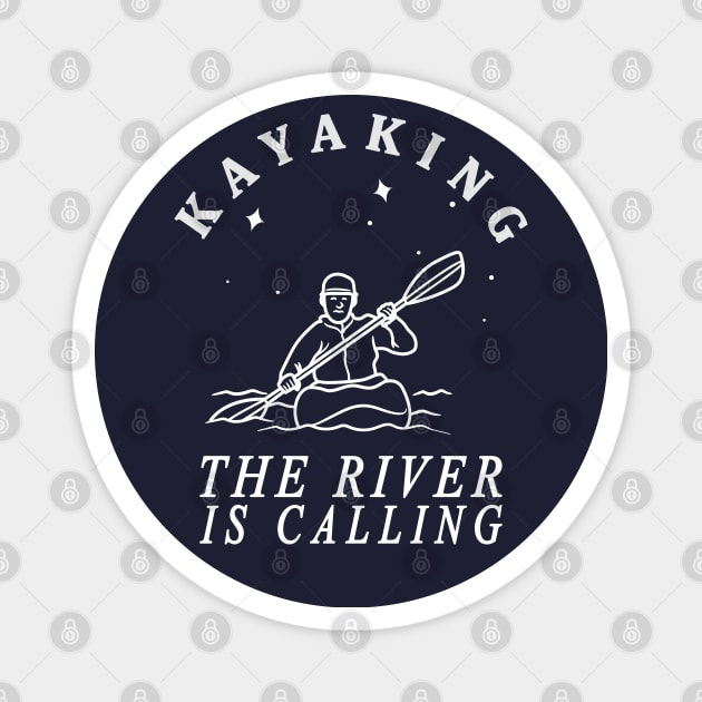 Kayaking:  The River is Calling Magnet by Blended Designs